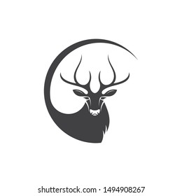 Deer ilustration logo vector template