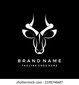 Deer impala logo design vector illustration