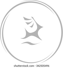 deer. Internet button. Vector icon.