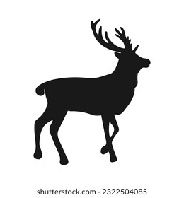 Venado. Icono aislado en un fondo blanco