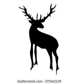 Deer isolated on white backgroun. Vector illustration