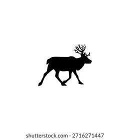 Ciervo aislado en el fondo blanco, diseño del Vector del ciervo