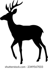 deer isolated vector silhouette icon