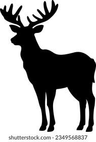 deer isolated vector silhouette icon