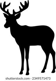 deer isolated vector silhouette icon