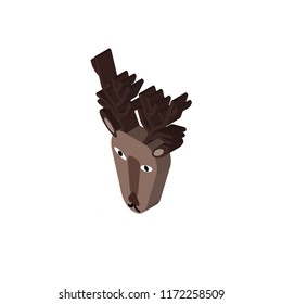 Deer isometric left top view 3D icon