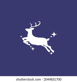 deer jump icon illustration for logo suggestion