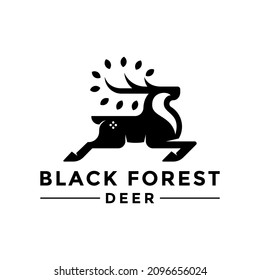 deer jump logo icon designs 