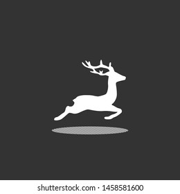 deer jump logo icon illustration vector design