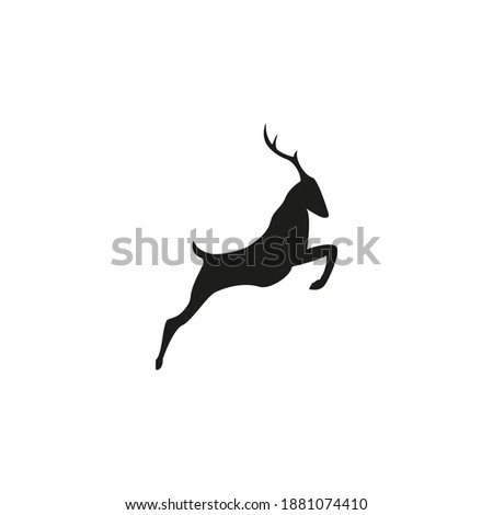deer jumping vector illustration for an icon, symbol or logo