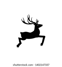 deer jumps icon symbol vector