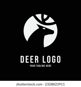 deer line art design logo illustration icon