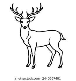 DEER LINE ART ,GRAPHIC RESOURCE