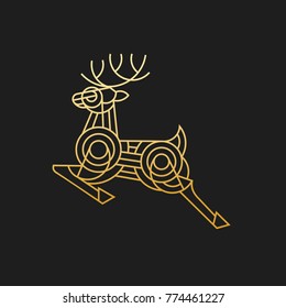 deer line art illustration