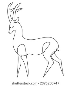 a deer line art illustration for logo and digital vector assets