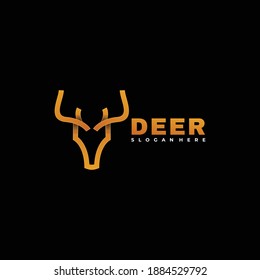 deer Line Art Logo Design