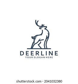 deer line art logo design inspiration