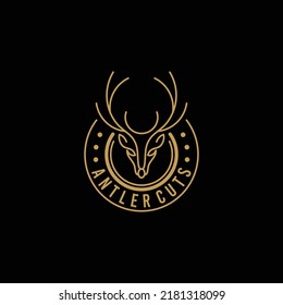 Deer Line Art Logo Design