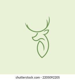 Deer Line Art Logo Design