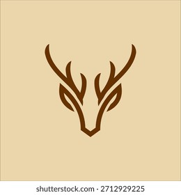 DEER LINE ART LOGO TEMPLATE