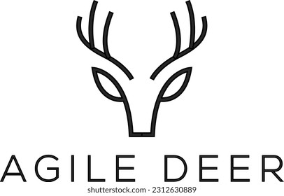 Minimales Logo-Design der DEER Line 