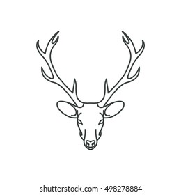 Deer line art vector