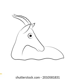 Deer Line Art vector Logo Design for Business and Company