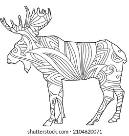 Deer  Line Drawing  Coloring Book for Kids Filled with Cute Deer Designs for Toddlers and Children
