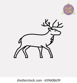 deer line icon