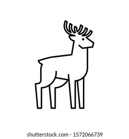Deer line icon. Icon design. Template elements