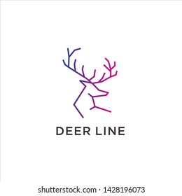 deer line logo. minimalist modern concepts abstract