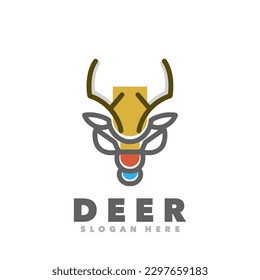 Deer Line Logo unique illustration