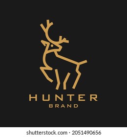 deer line outline monoline logo design inspirations,deer hunter logo,desain logo rusa 