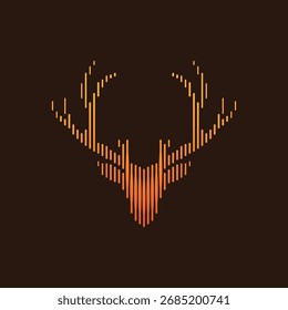 Logotipo de animal de trazo de línea DEER 