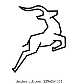 deer with line style suitable for an icon or logo