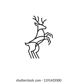 deer line unique illustration logo icon designs vector