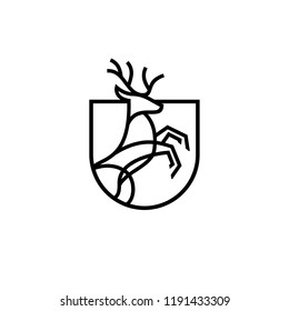 deer line unique illustration logo icon designs vector