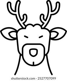 Deer Line vector Icon Design