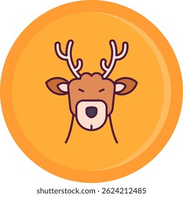 Deer Line vector Icon Design