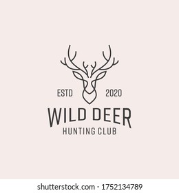 Stockillustration für Vektorgrafiken für Vektorgrafiken-Logo-Designs von Deer Line-Inhalten