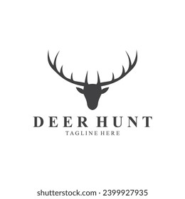 deer logo  adventur  hunt  vintage  wild  simple logo  vektor design