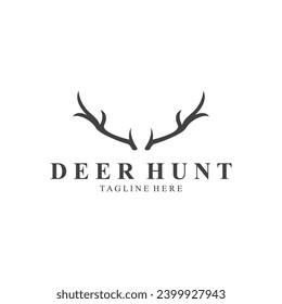 deer logo  adventur  hunt  vintage  wild  simple logo  vektor design