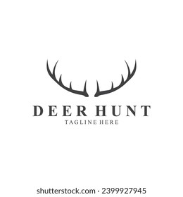 deer logo  adventur  hunt  vintage  wild  simple logo  vektor design