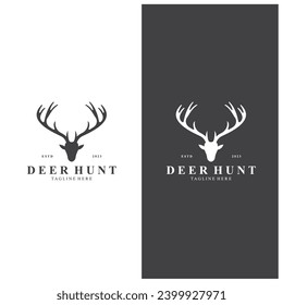 deer logo  adventur  hunt  vintage  wild  simple logo  vektor design
