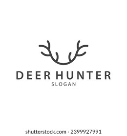 deer logo  adventur  hunt  vintage  wild  simple logo  vektor design