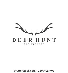 deer logo  adventur  hunt  vintage  wild  simple logo  vektor design