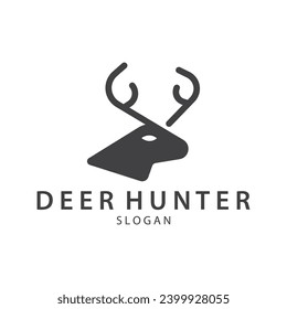 deer logo  adventur  hunt  vintage  wild  simple logo  vektor design