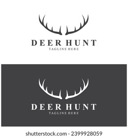 deer logo  adventur  hunt  vintage  wild  simple logo  vektor design