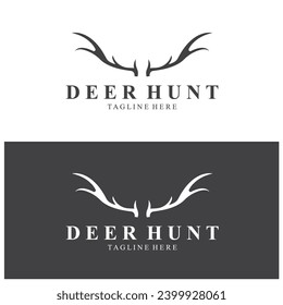 deer logo  adventur  hunt  vintage  wild  simple logo  vektor design