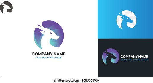 Deer Logo - All elements on this template are editable with vector software
